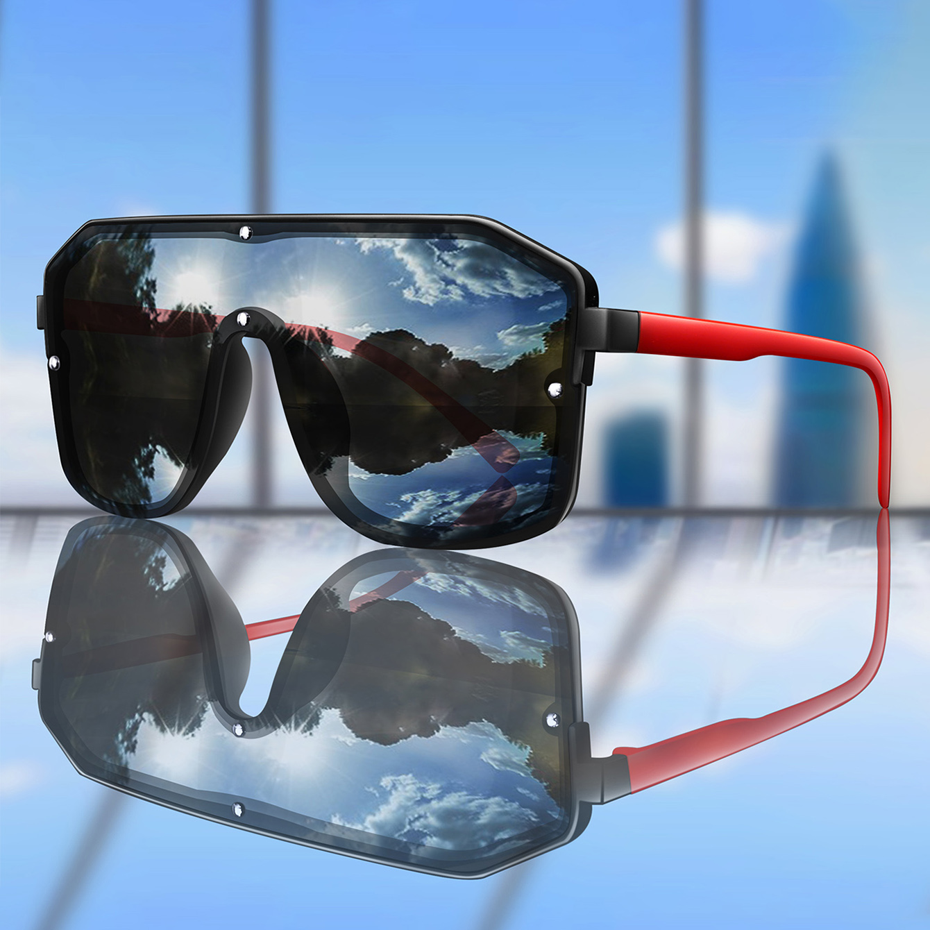 Sunglasses Oversized Square - New Brand Square Big Frame Sunglasses