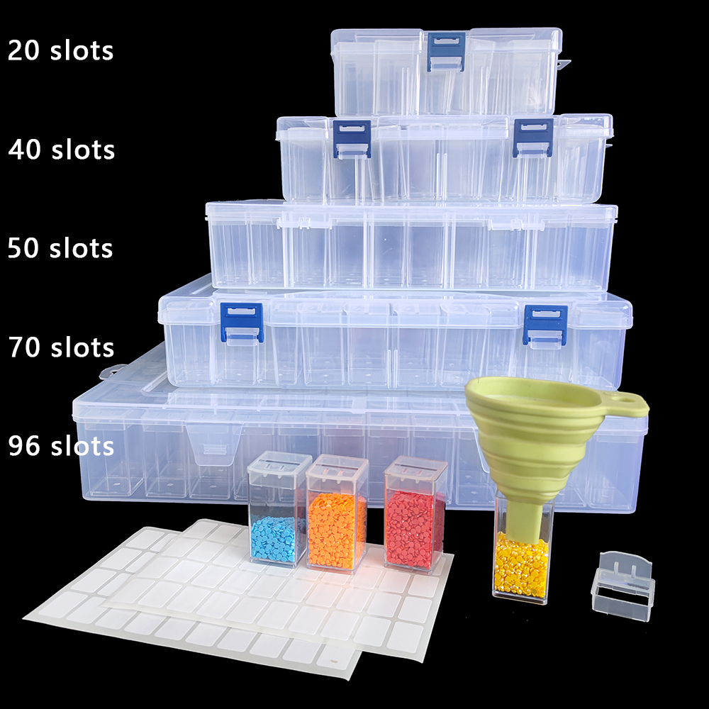 Women Accessories Box - Square Plastic Diamond Painting Storage Box