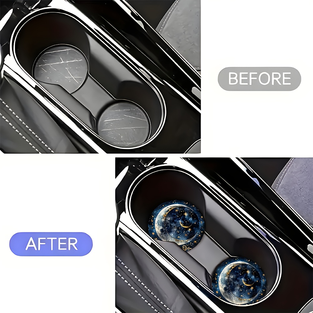 2pcs Starry Night Moon Car Cup - đánh giá và giá Women Accessories Box