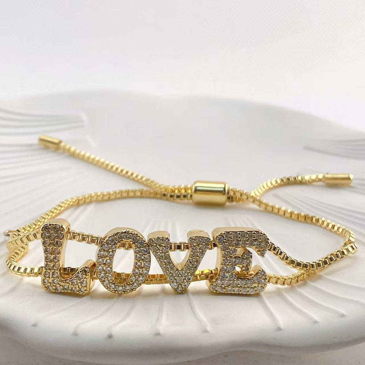 Fashionable gold DIY name brac - đánh giá và giá Women Accessories Name In English