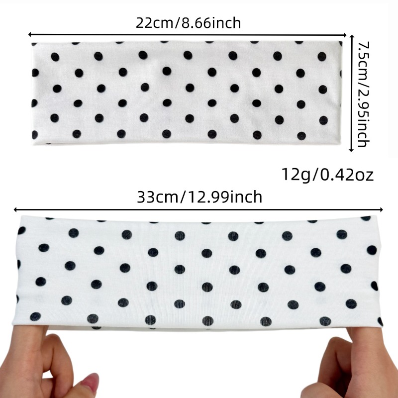 2Pc Polka Dot Elastic Headband - đánh giá và giá Women Accessories Online