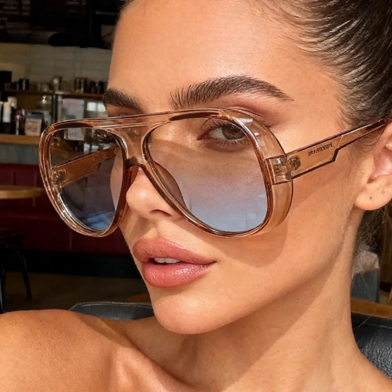 Vintage Oversize Square Tea Bl - đánh giá và giá Sunglasses Oversized Square