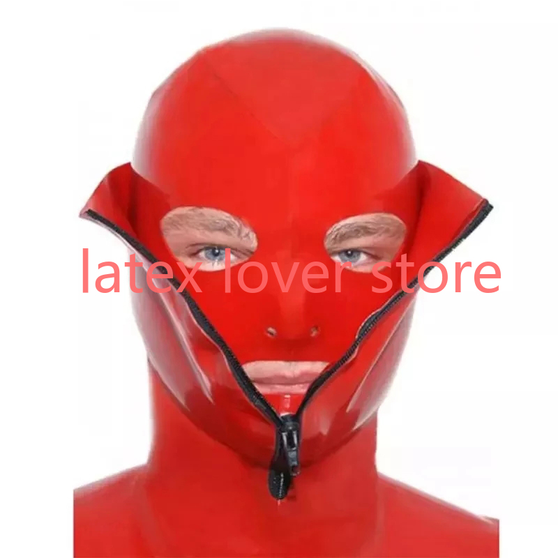 Sexy Red Latex Mask Rubber Hoo - đánh giá và giá Women'S Red Accessories