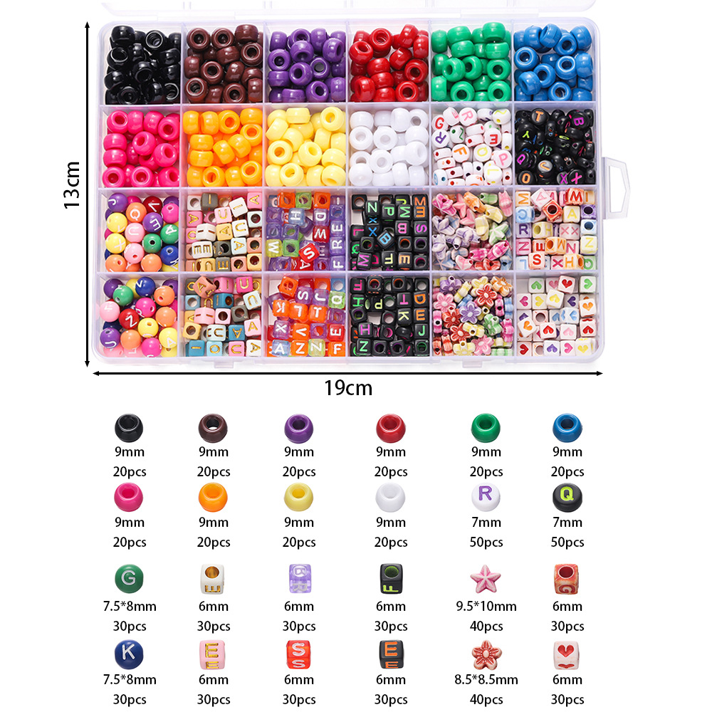 1 Box Colorful Acrylic Pony Be - đánh giá và giá Women Accessories Box