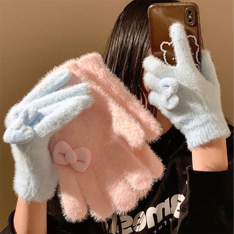 Cute Sweet Bow Plush Gloves Fo - đánh giá và giá Women'S Accessories Gift Ideas