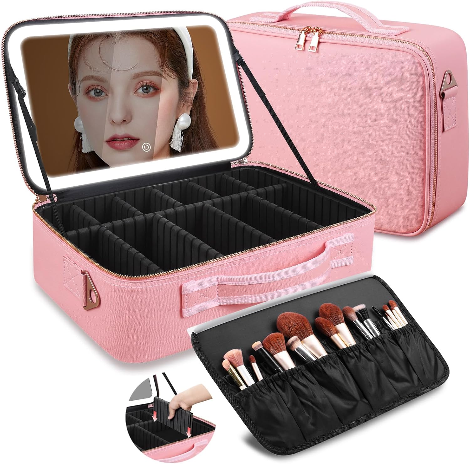 Large Capacity Makeup Bag 15'' - đánh giá và giá Women Accessories Box