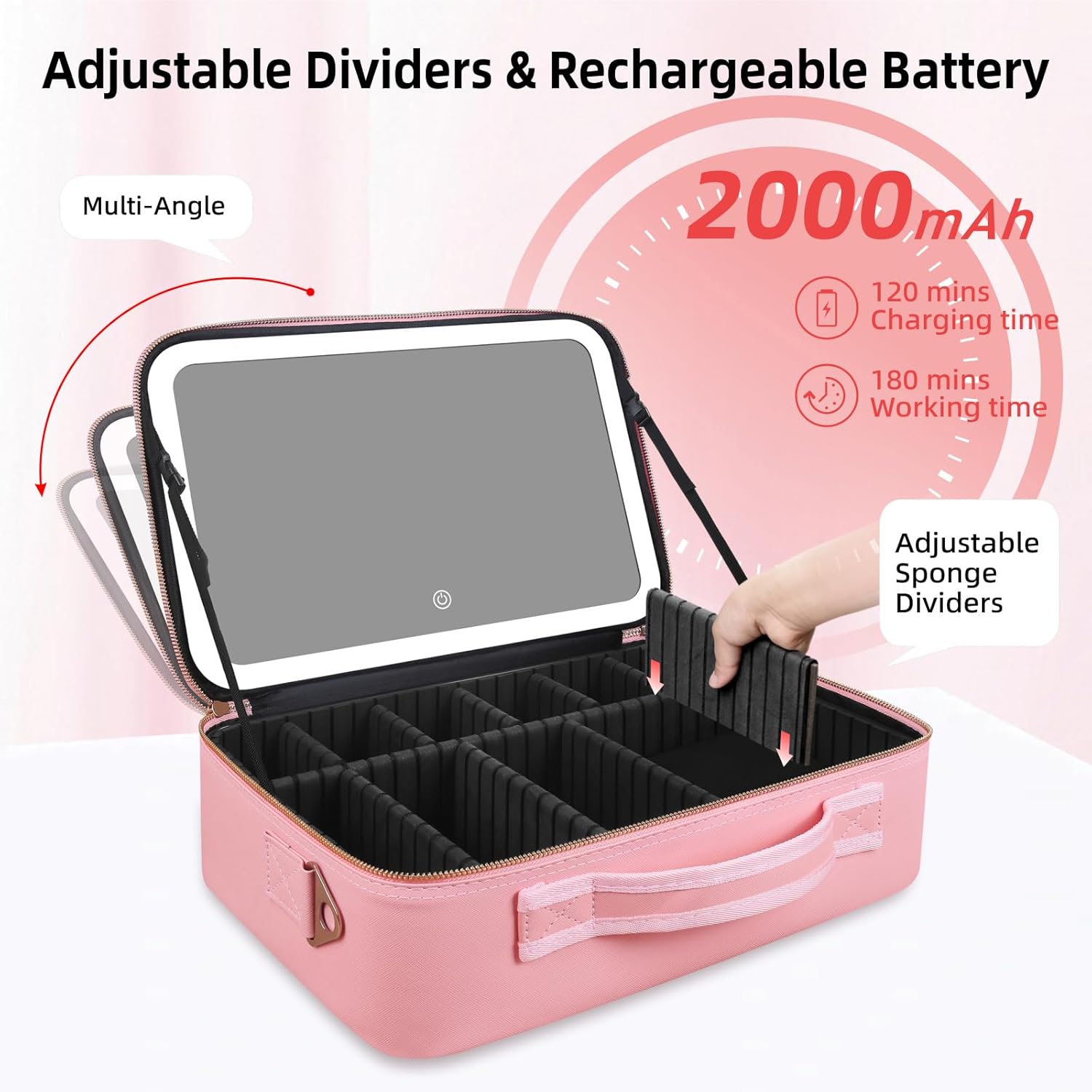 Large Capacity Makeup Bag 15'' - đánh giá và giá Women Accessories Box