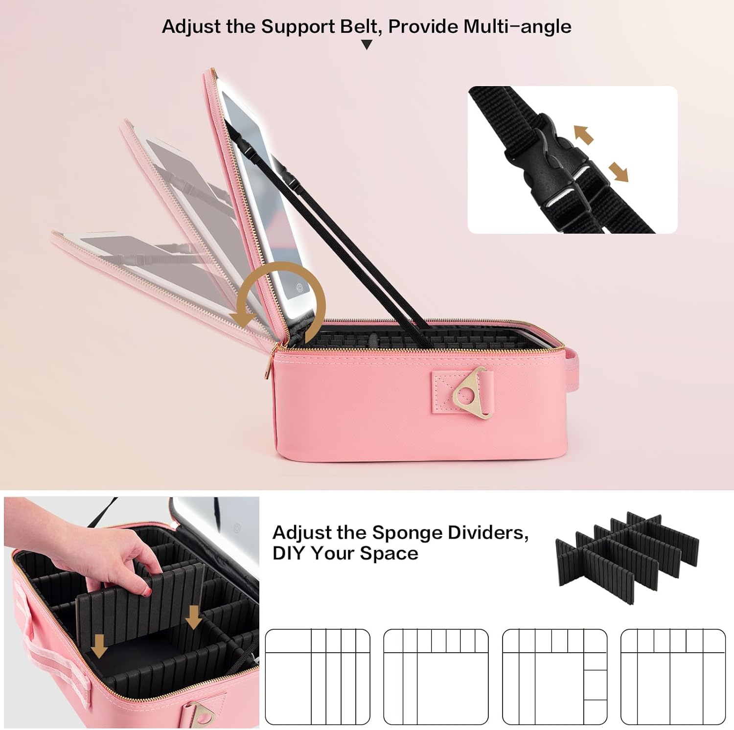 Large Capacity Makeup Bag 15'' - đánh giá và giá Women Accessories Box